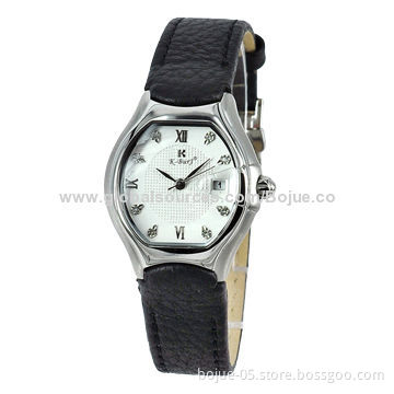 Women's Stainless Steel Watch, Slim Case, Silver Color